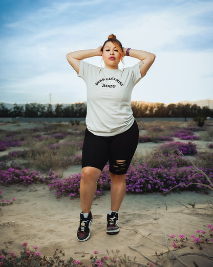 Oversized Black Print Established Embroidery Signature Faded Tee - Bearclothing