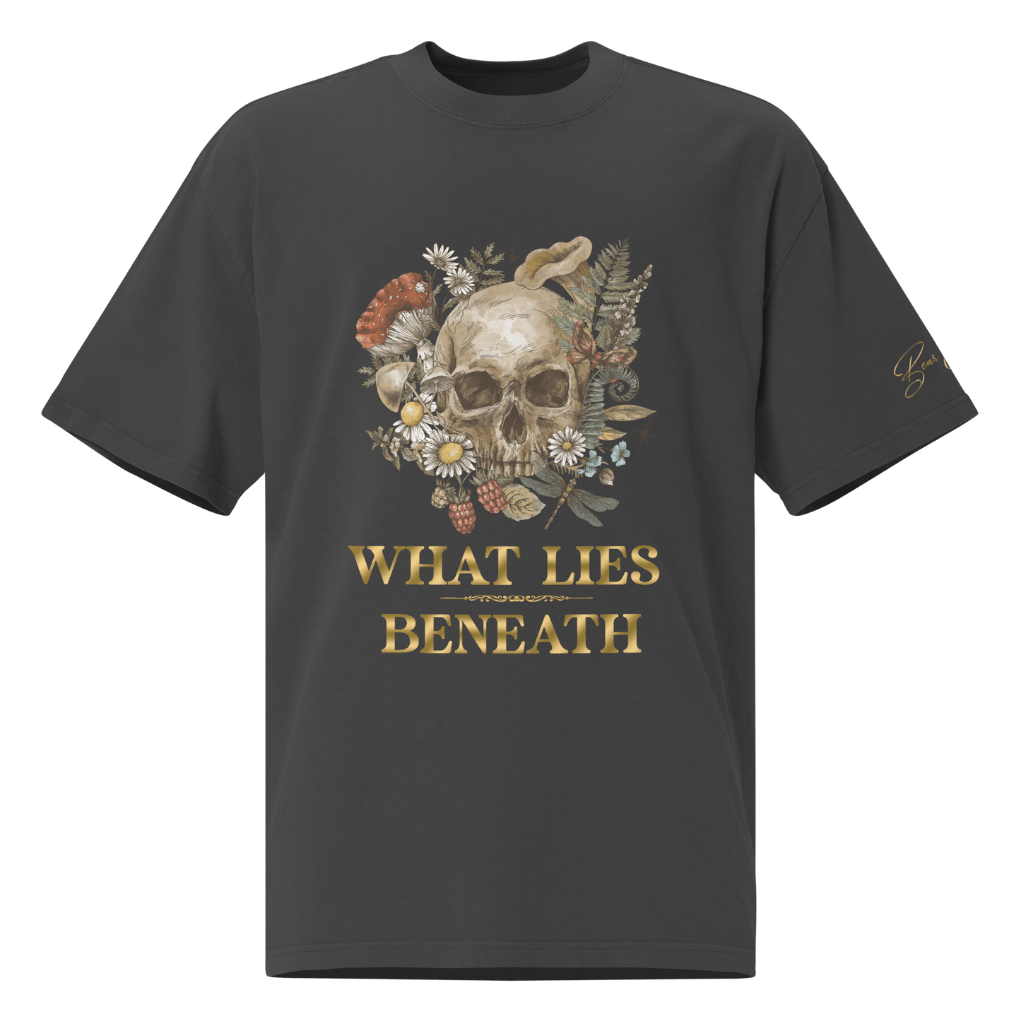 What Lies Beneath Oversized Pump cover faded t-shirt - Bearclothing