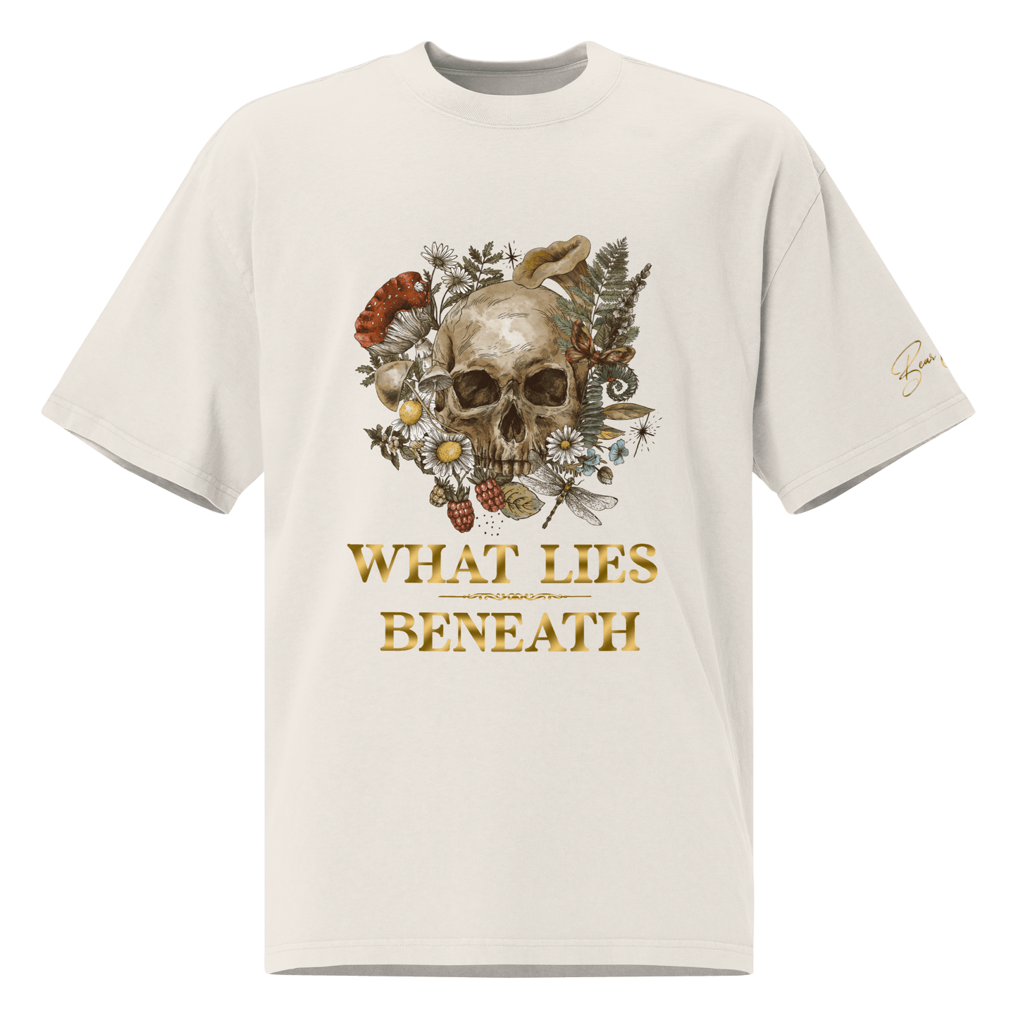 What Lies Beneath Oversized Pump cover faded t-shirt - Bearclothing