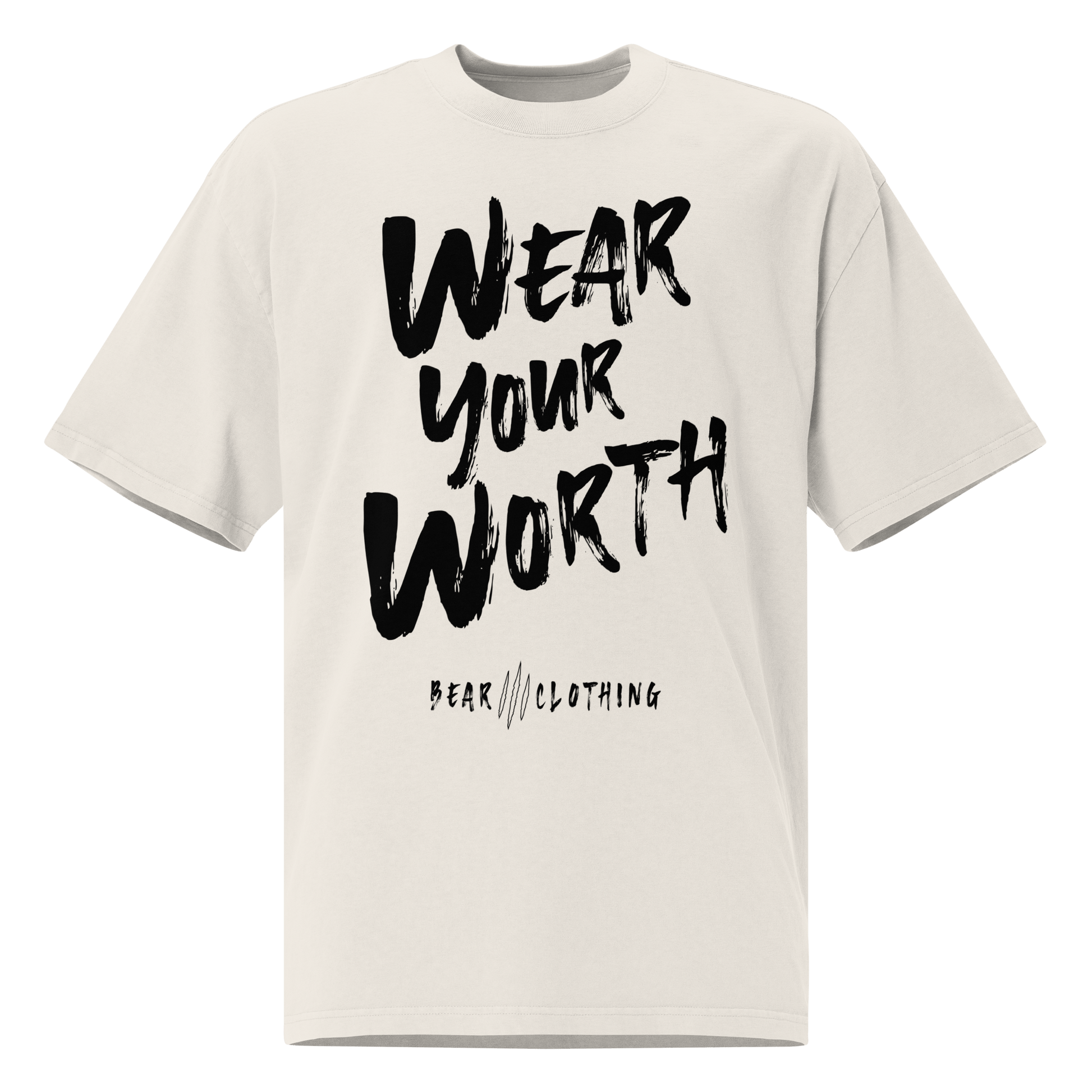 Wear Your Worth Black Print Oversized Pump Cover faded t-shirt - Bearclothing