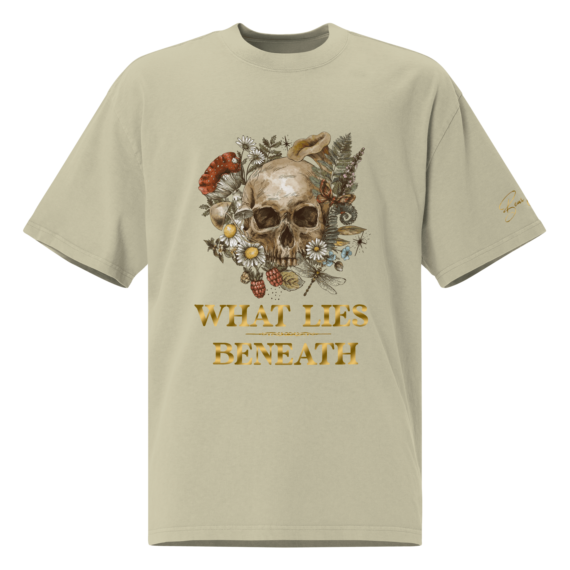 What Lies Beneath Oversized Pump cover faded t-shirt - Bearclothing