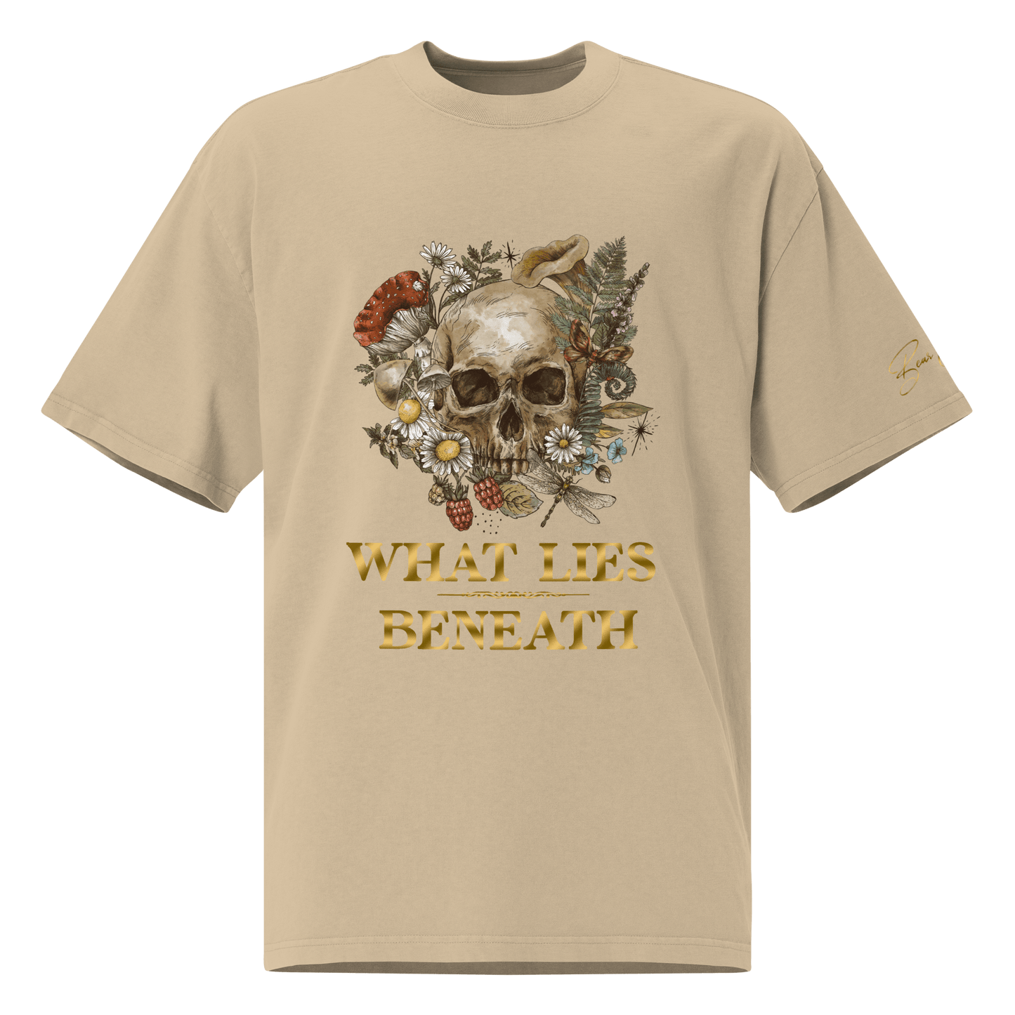 What Lies Beneath Oversized Pump cover faded t-shirt - Bearclothing