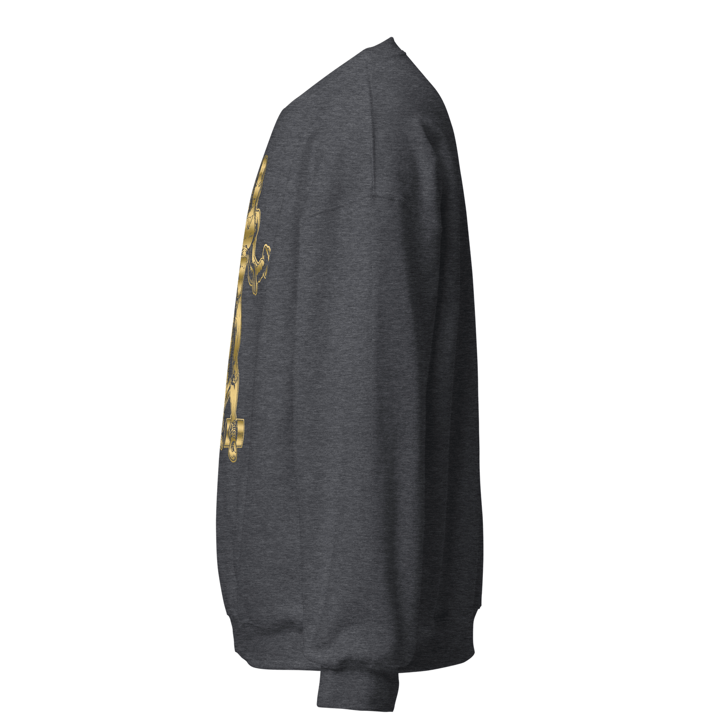 Fall strong women gold print crewneck hoodie - Bearclothing