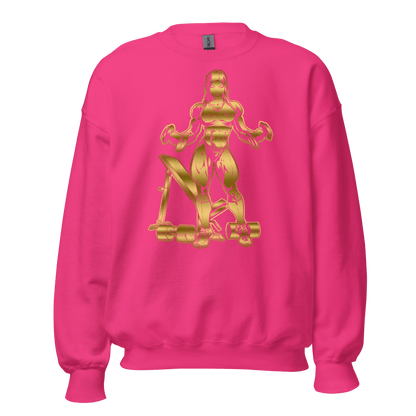 Fall strong women gold print crewneck hoodie - Bearclothing