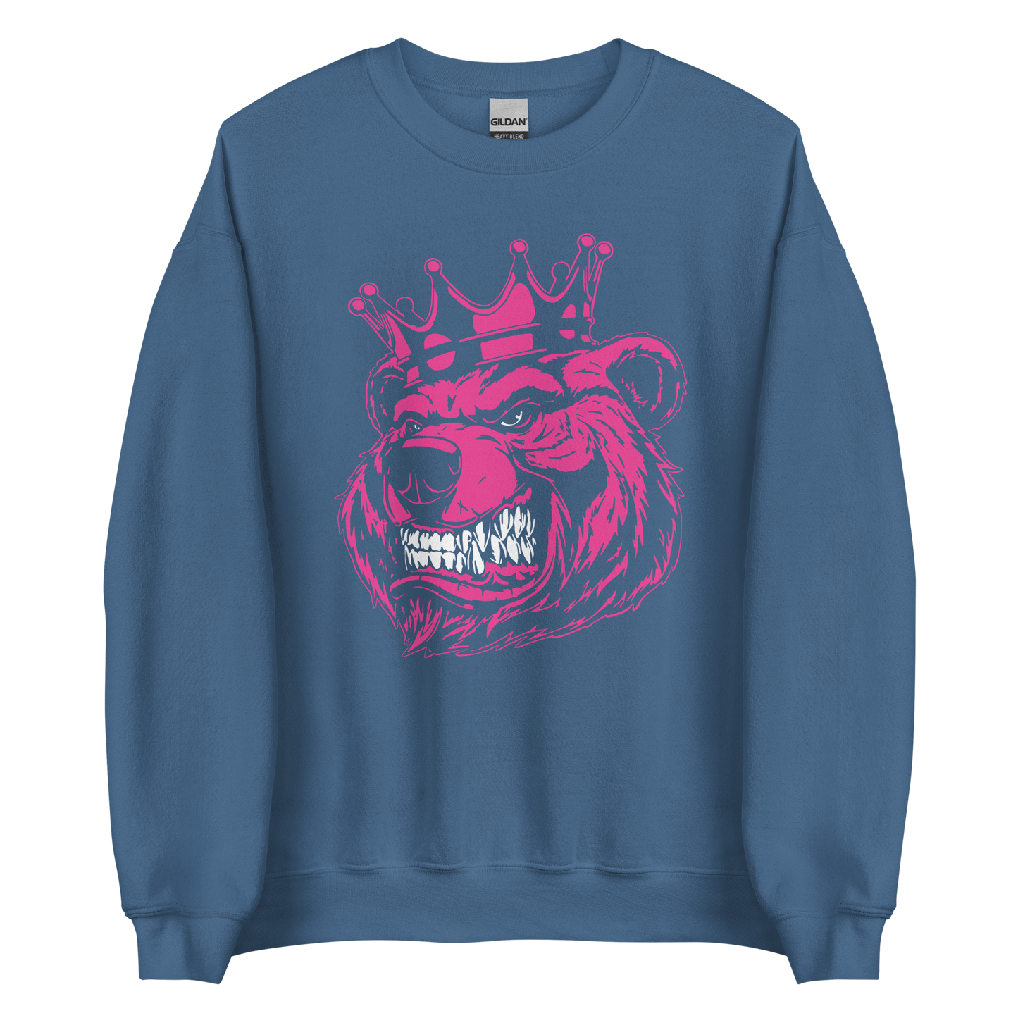 Pink Print Bear with Crown Sweatshirt