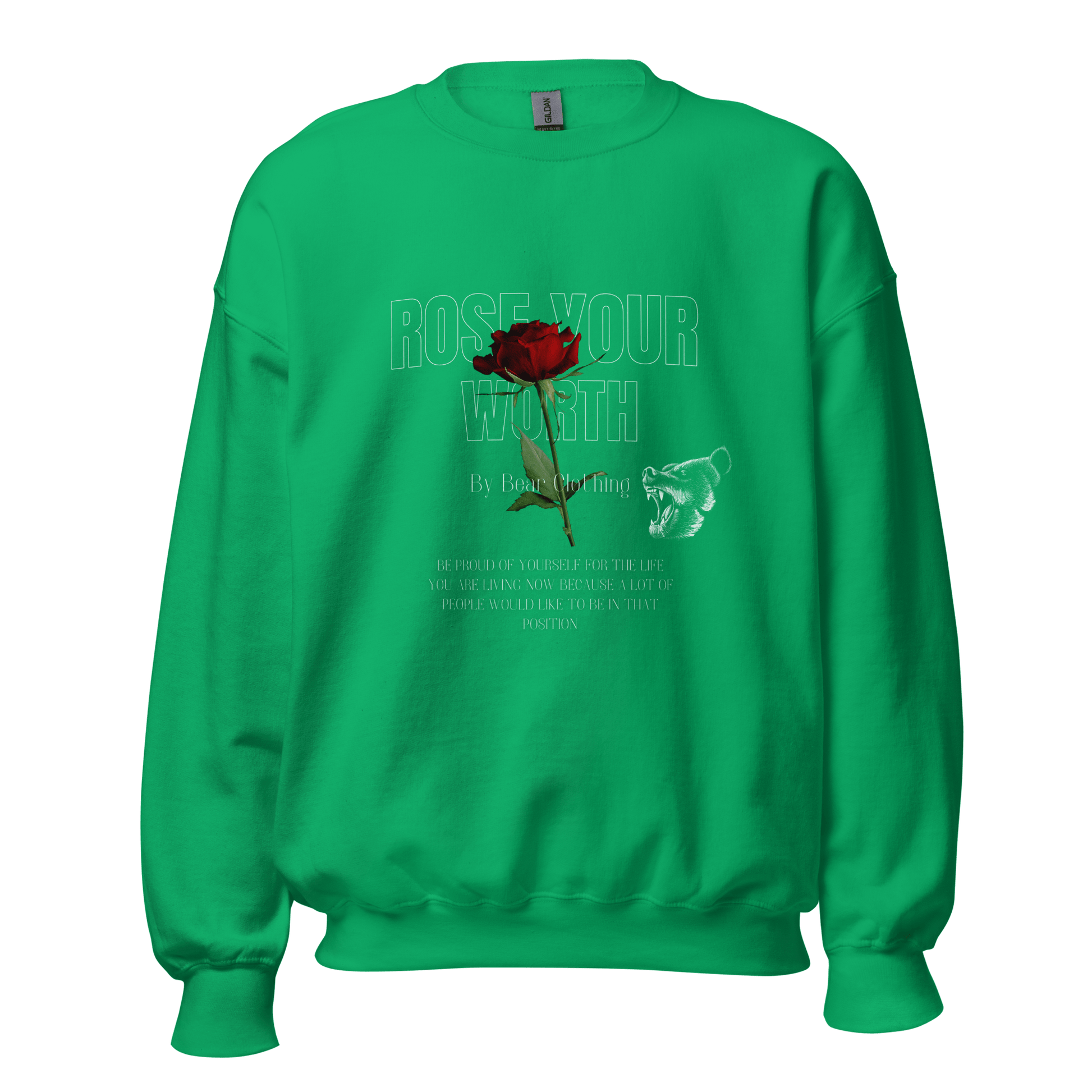 Fall Rose Your Worth Unisex Crewneck Sweatshirt Hoodie - Bearclothing