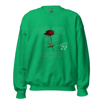 Fall Rose Your Worth Unisex Crewneck Sweatshirt Hoodie - Bearclothing