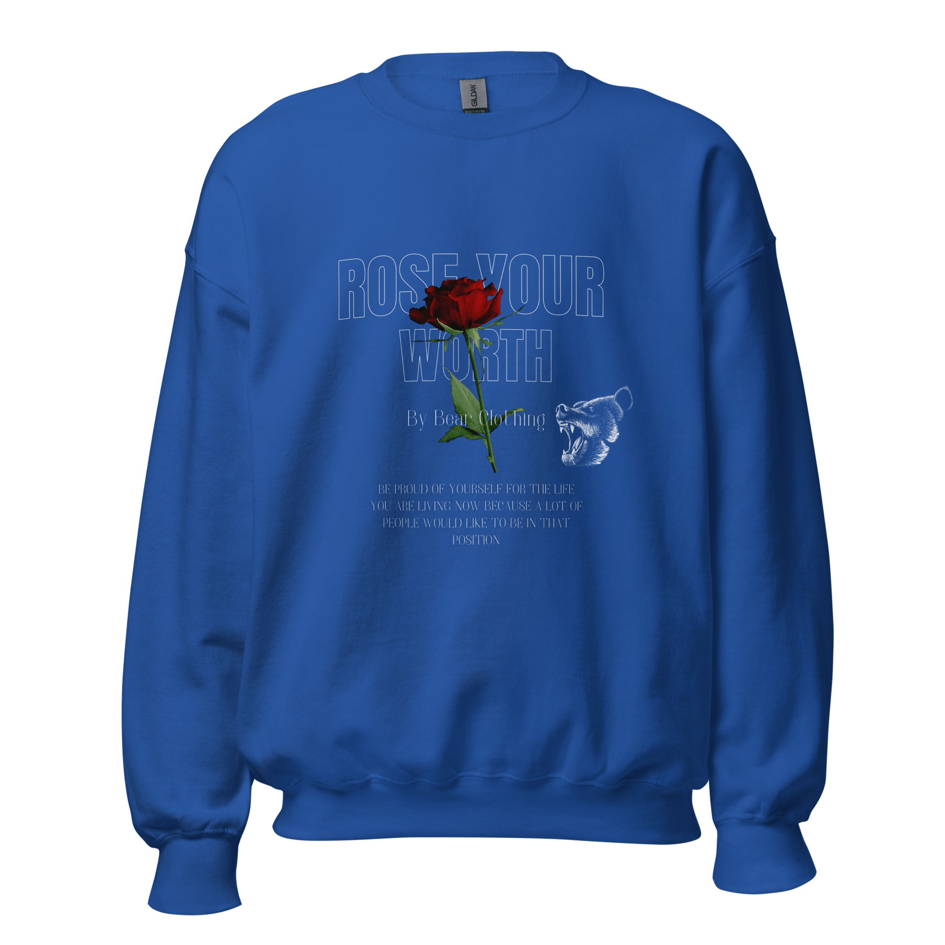 Fall Rose Your Worth Unisex Crewneck Sweatshirt Hoodie - Bearclothing