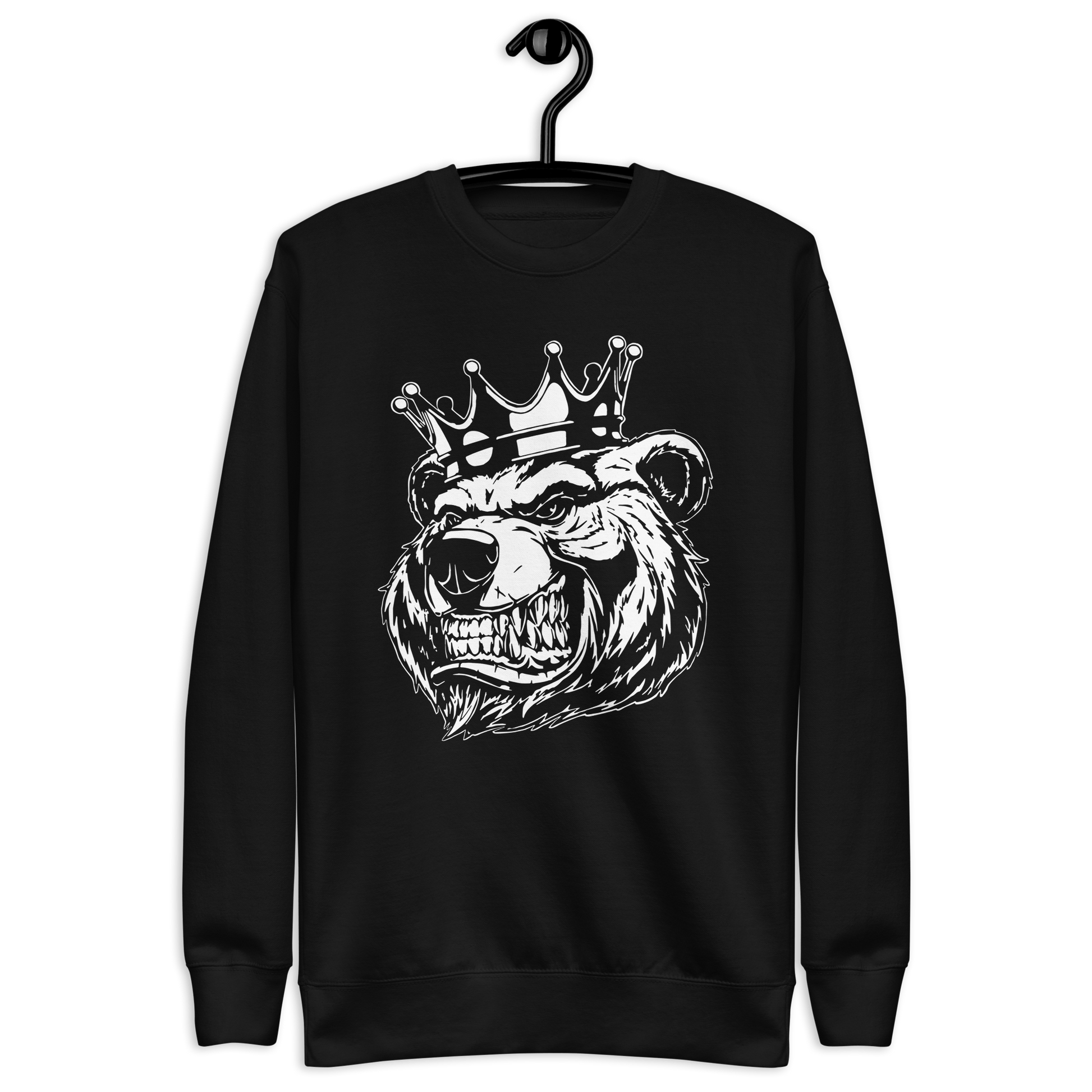 Fall white bear with crown Unisex Premium Sweatshirt hoodie - Bearclothing