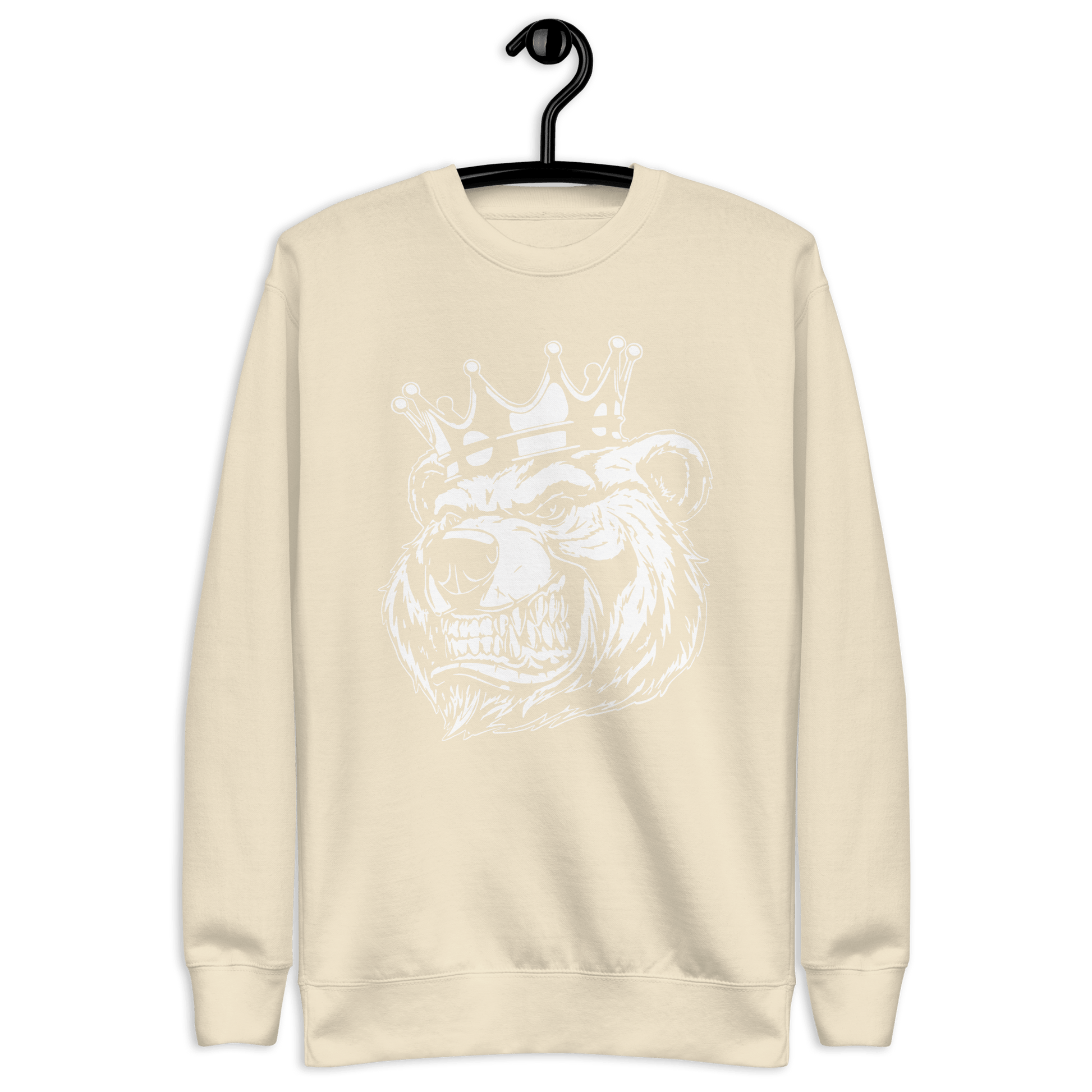 Fall white bear with crown Unisex Premium Sweatshirt hoodie - Bearclothing