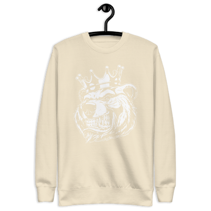 Fall white bear with crown Unisex Premium Sweatshirt hoodie - Bearclothing