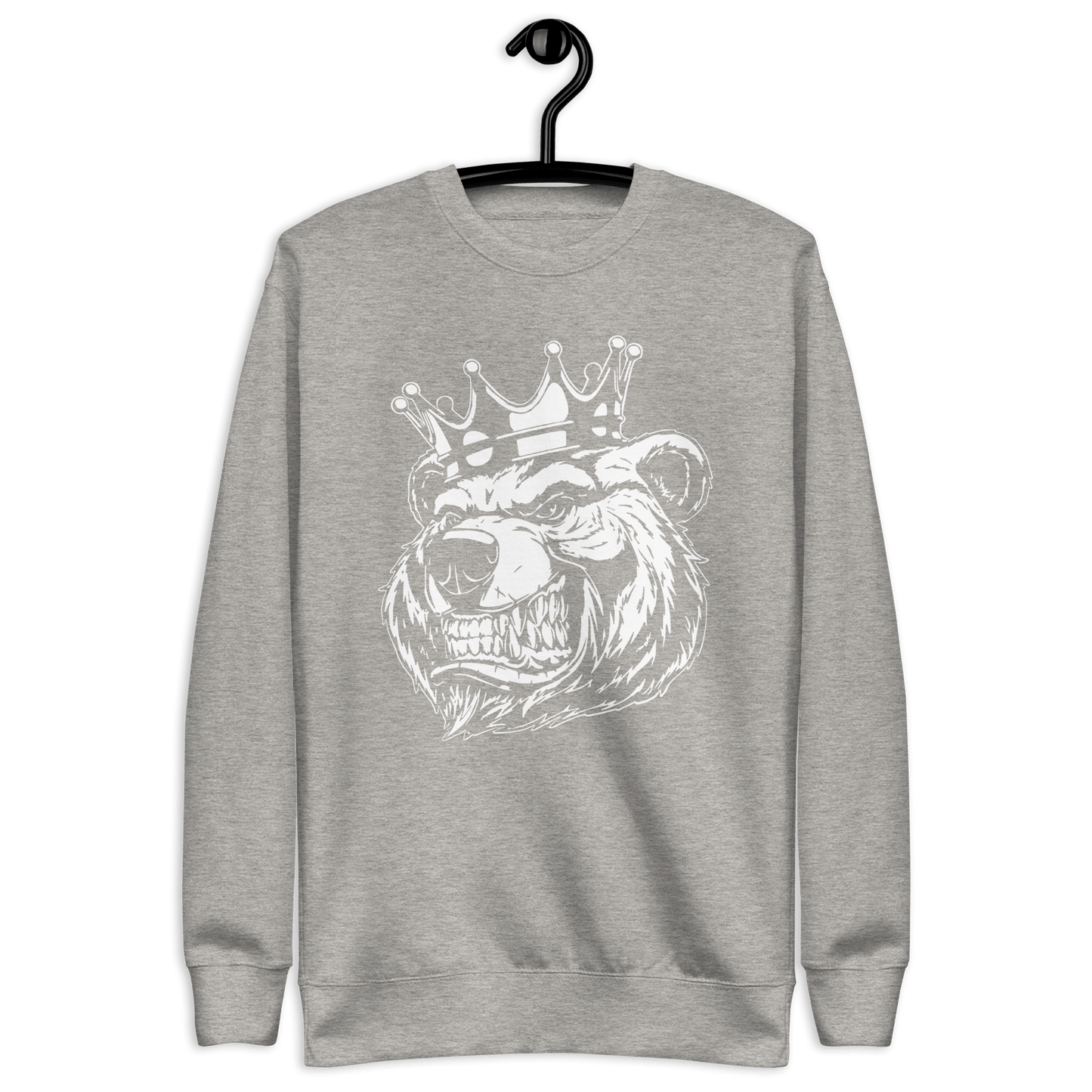 Fall white bear with crown Unisex Premium Sweatshirt hoodie - Bearclothing