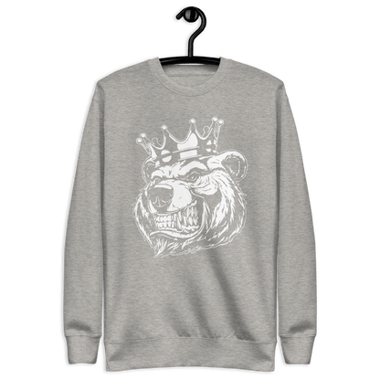 Fall white bear with crown Unisex Premium Sweatshirt hoodie - Bearclothing