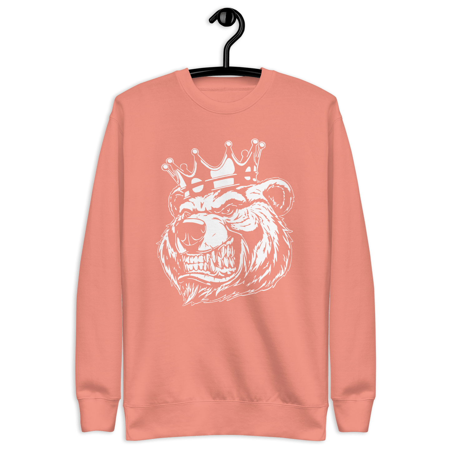 Fall white bear with crown Unisex Premium Sweatshirt hoodie - Bearclothing