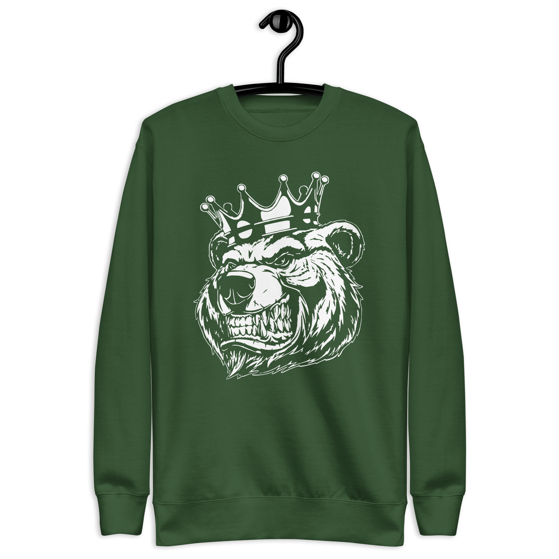 Fall white bear with crown Unisex Premium Sweatshirt hoodie - Bearclothing