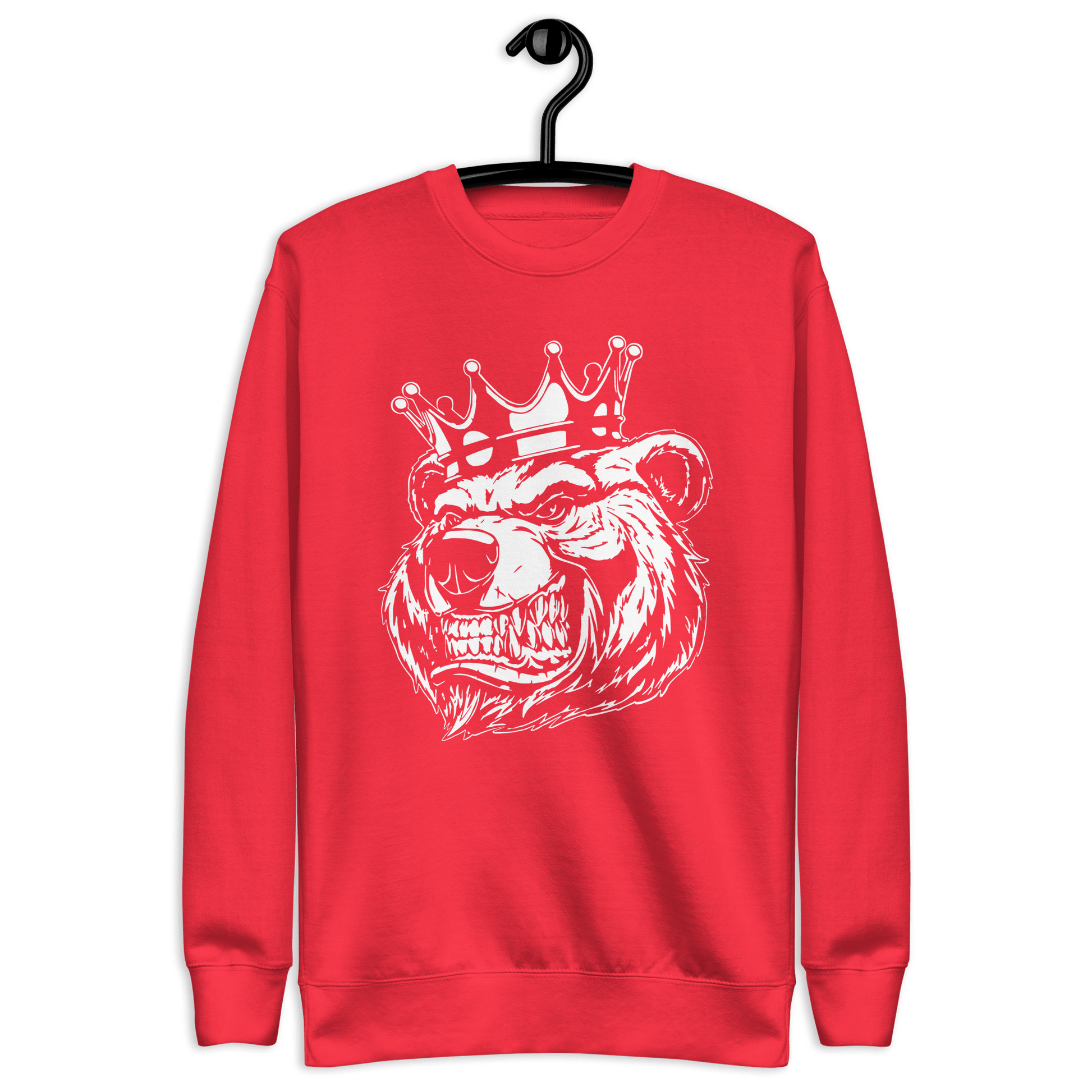 Fall white bear with crown Unisex Premium Sweatshirt hoodie - Bearclothing