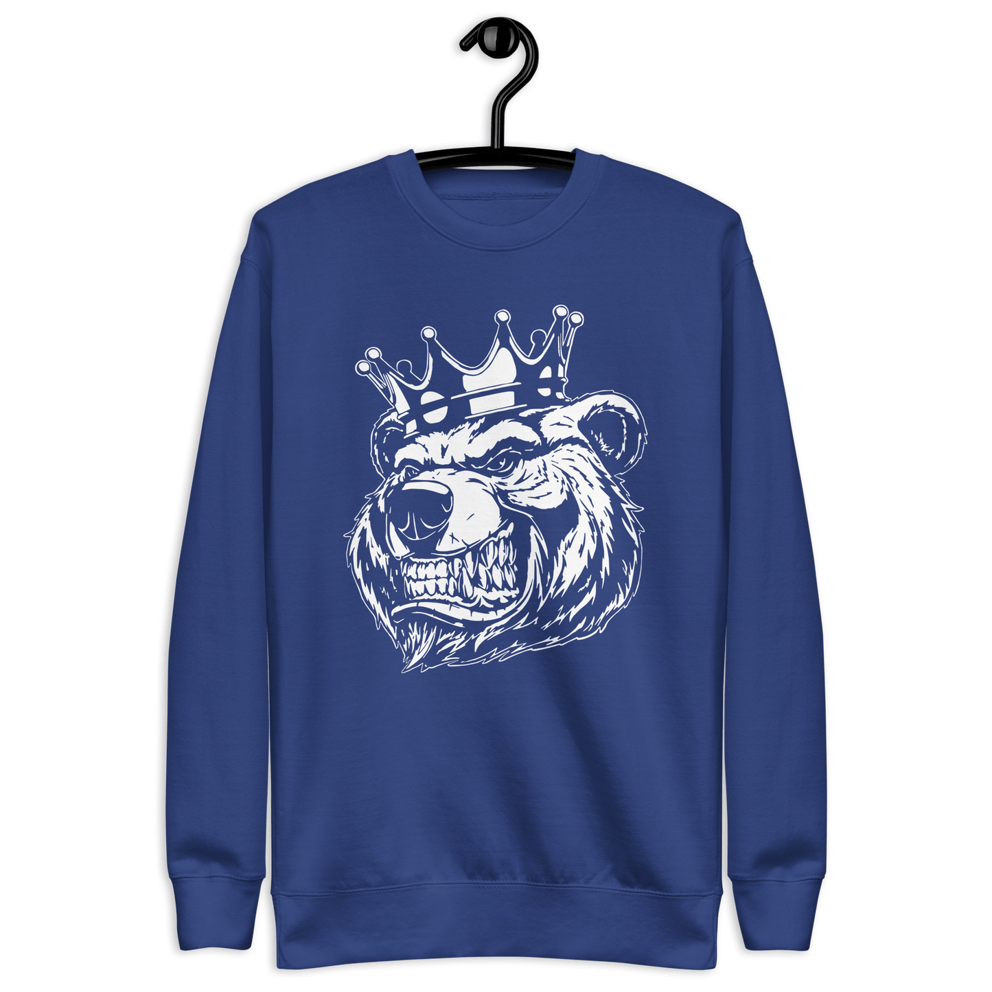 Fall white bear with crown Unisex Premium Sweatshirt hoodie - Bearclothing