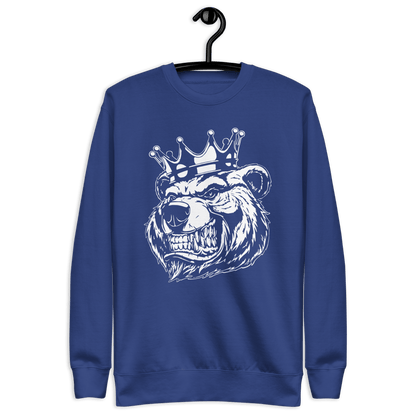 Fall white bear with crown Unisex Premium Sweatshirt hoodie - Bearclothing