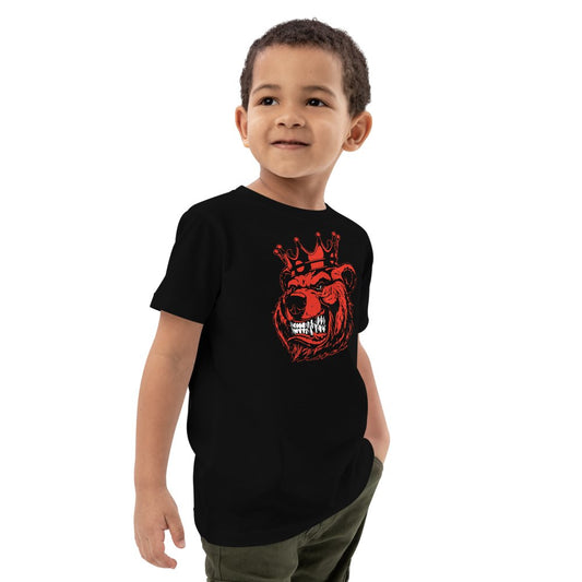 Red Print Organic Cotton Kids Tee - Bearclothing