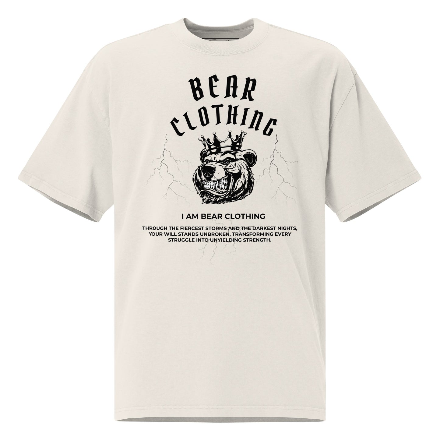 I am bear clothing oversized faded graphic t-shirt. - Bearclothing