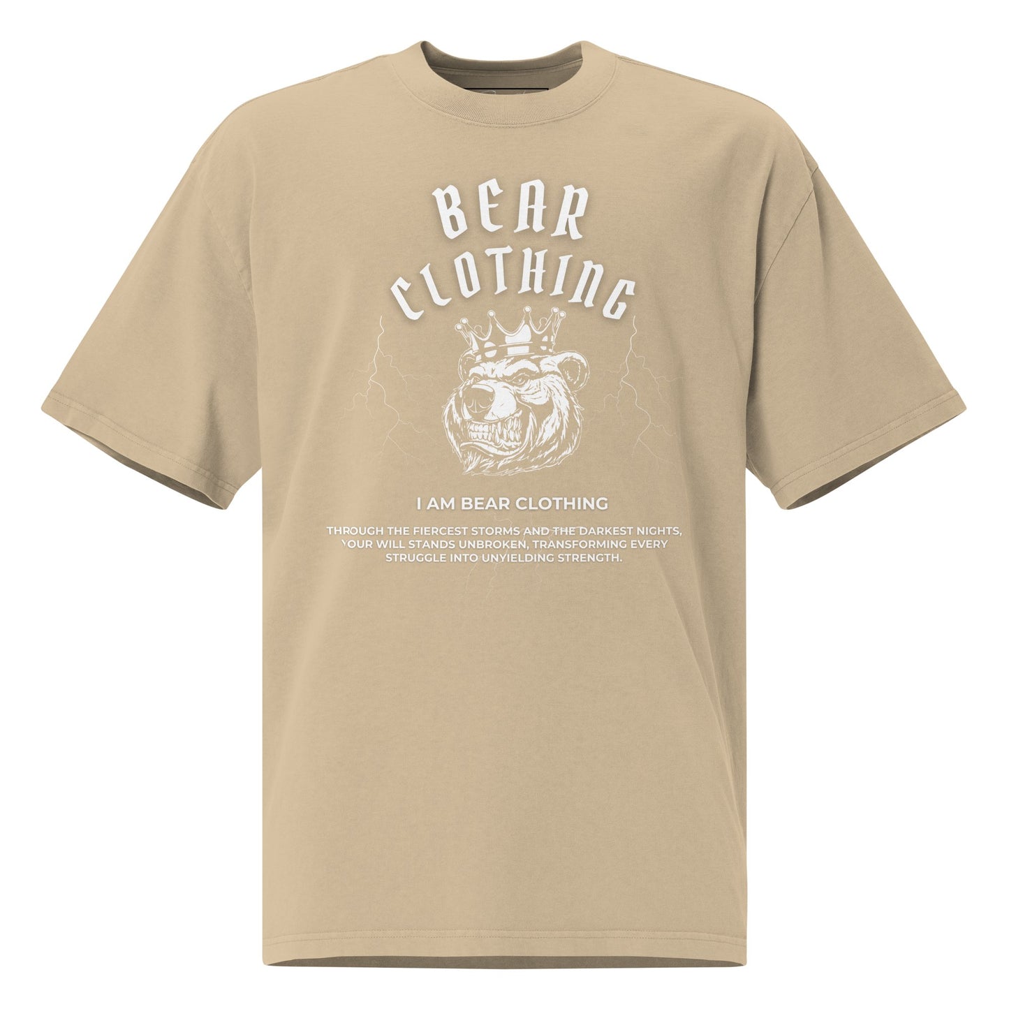 I am bear clothing oversized faded graphic t-shirt. - Bearclothing