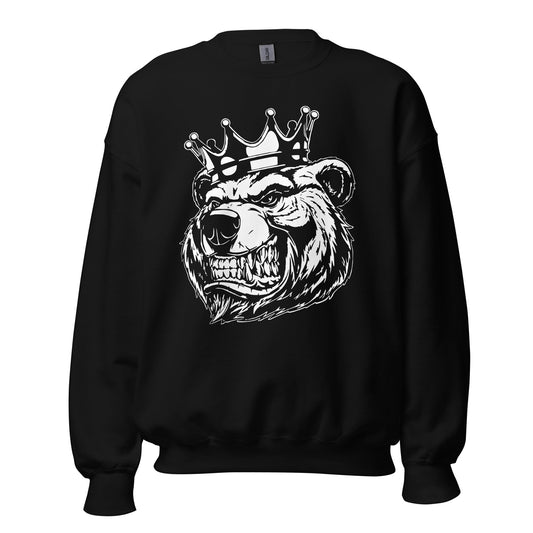 White Print Bear Unisex Sweatshirt up to 5xl available .... - Bearclothing