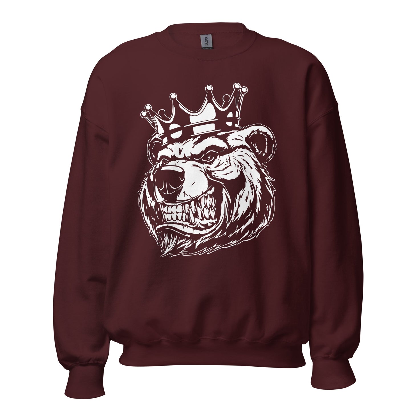 White Bear with Crown Sweatshirt - Bearclothing