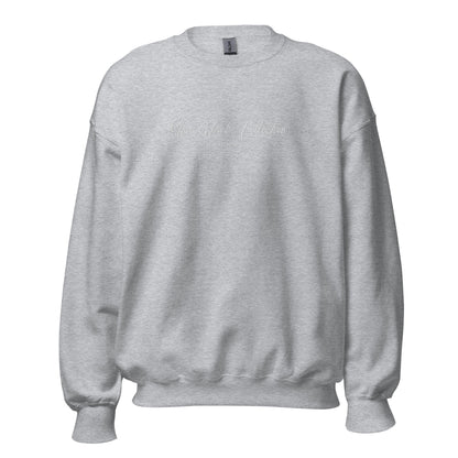 Steve Wyche White Thread Embroidery Print Sweatshirt - Bearclothing