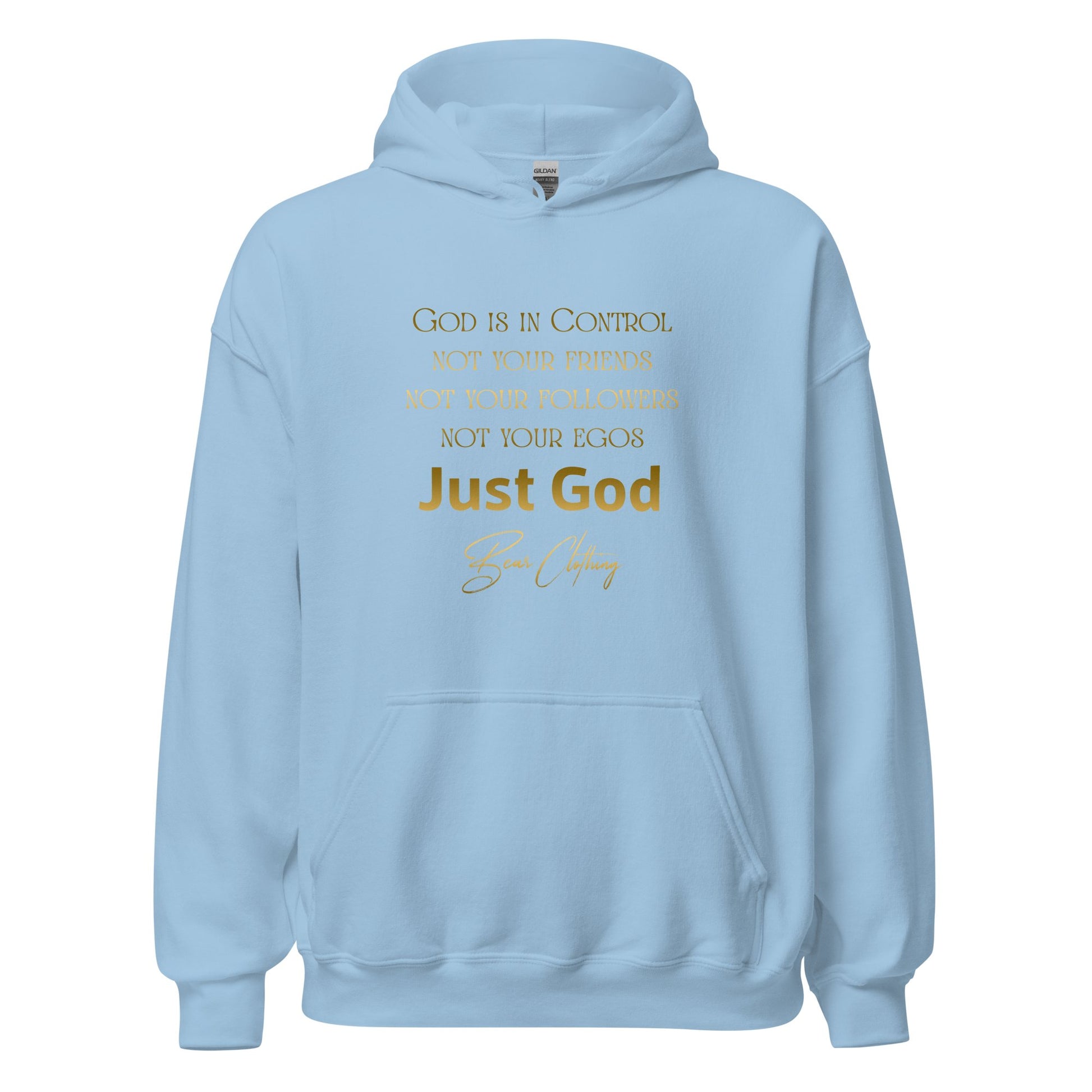 Just God! Collection Gold Print Hoodie - Bearclothing