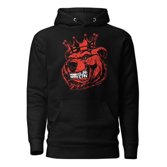 Red Bear Print Unisex Hoodie.... - Bearclothing