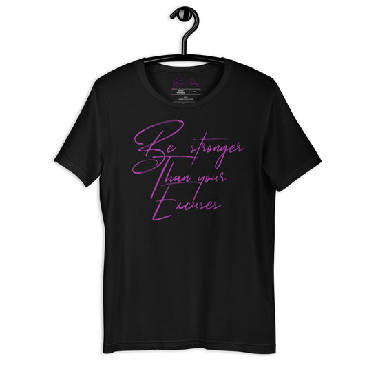 Purple Print Stronger than your excuses tee! - Bearclothing