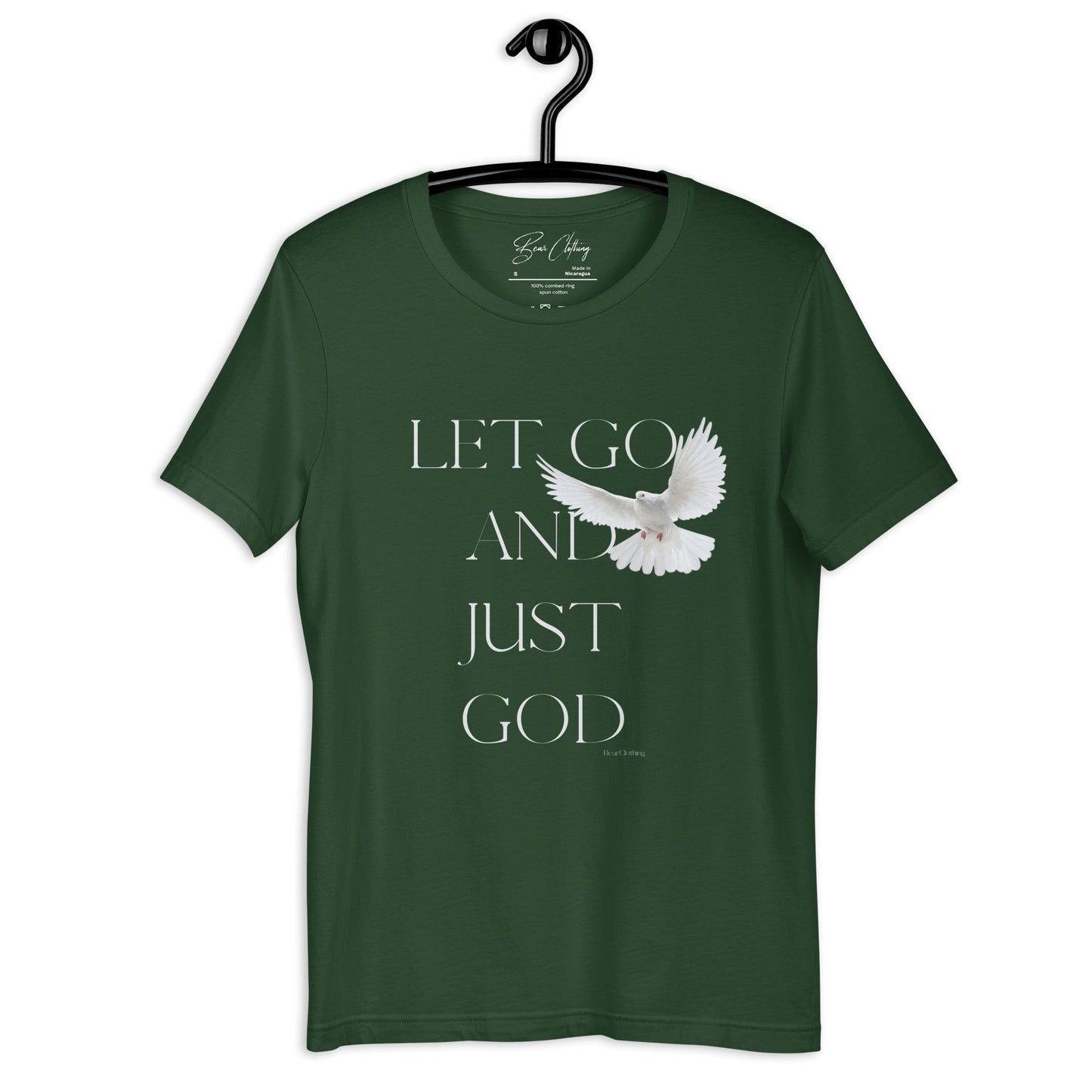 White Print Just God! Tee - Bearclothing