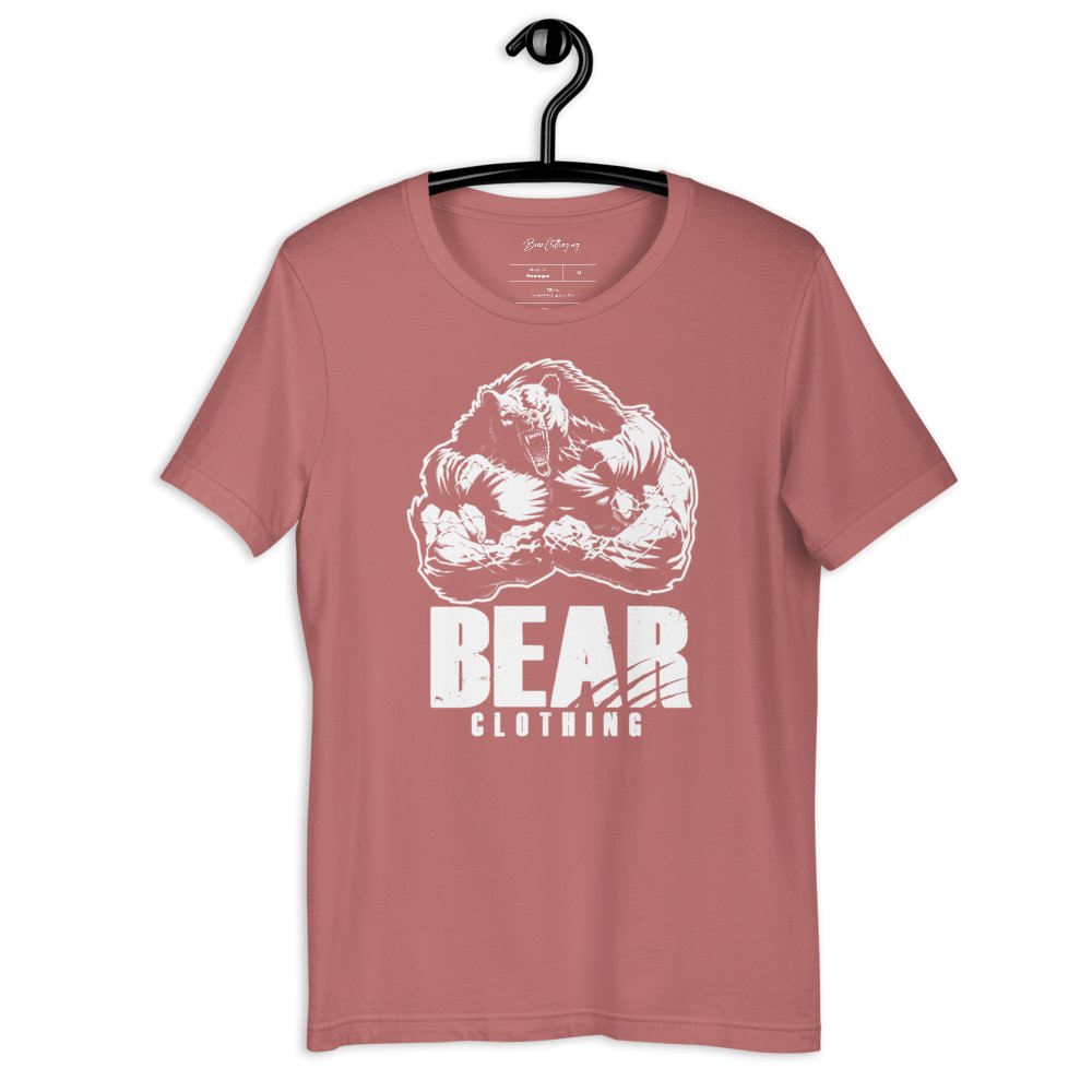 White Print Bear Strong Tee Click To See Multiple Colors Available' - Bearclothing