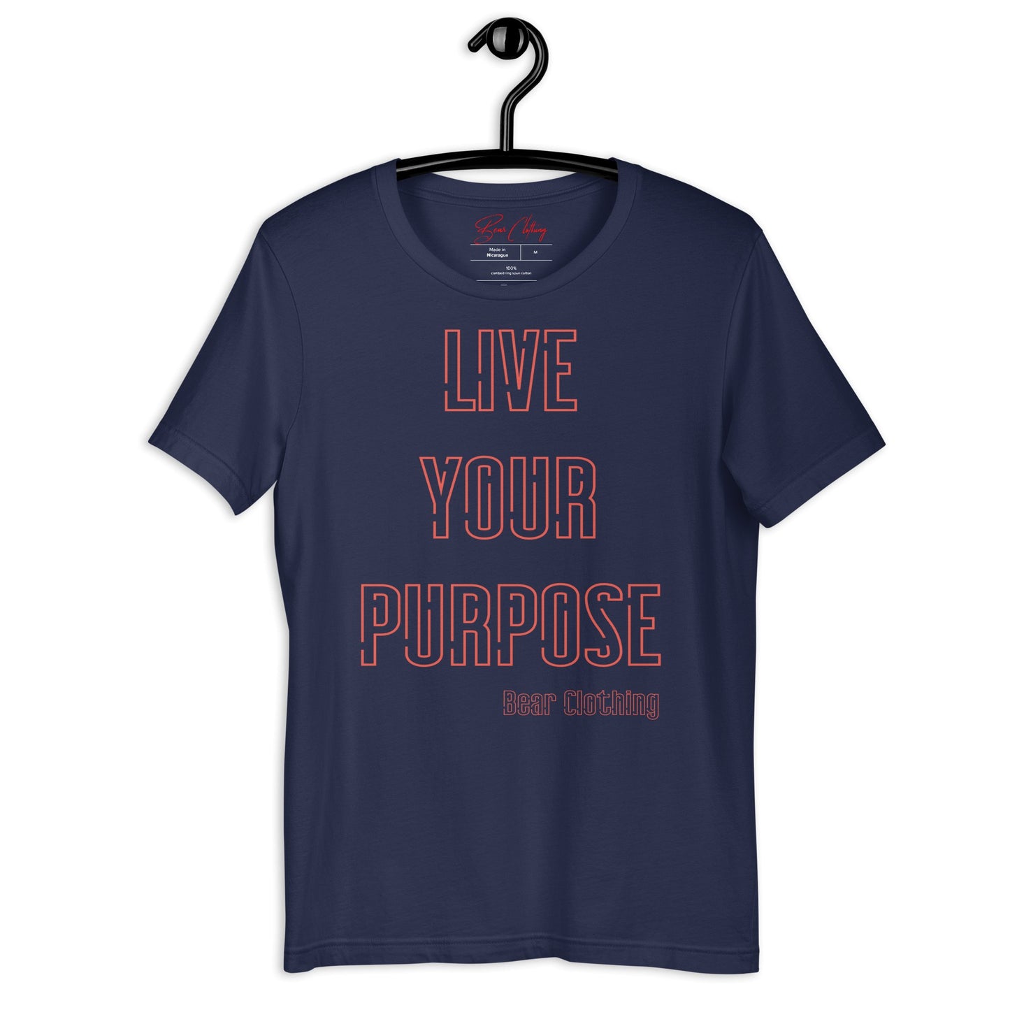 Red Live Your Purpose Print Premium Tee - Bearclothing