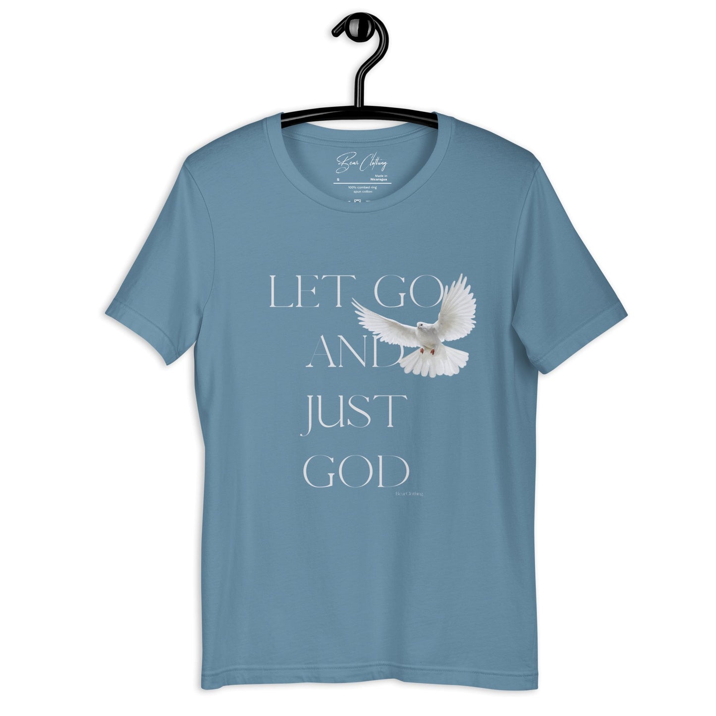 White Print Just God! Tee - Bearclothing