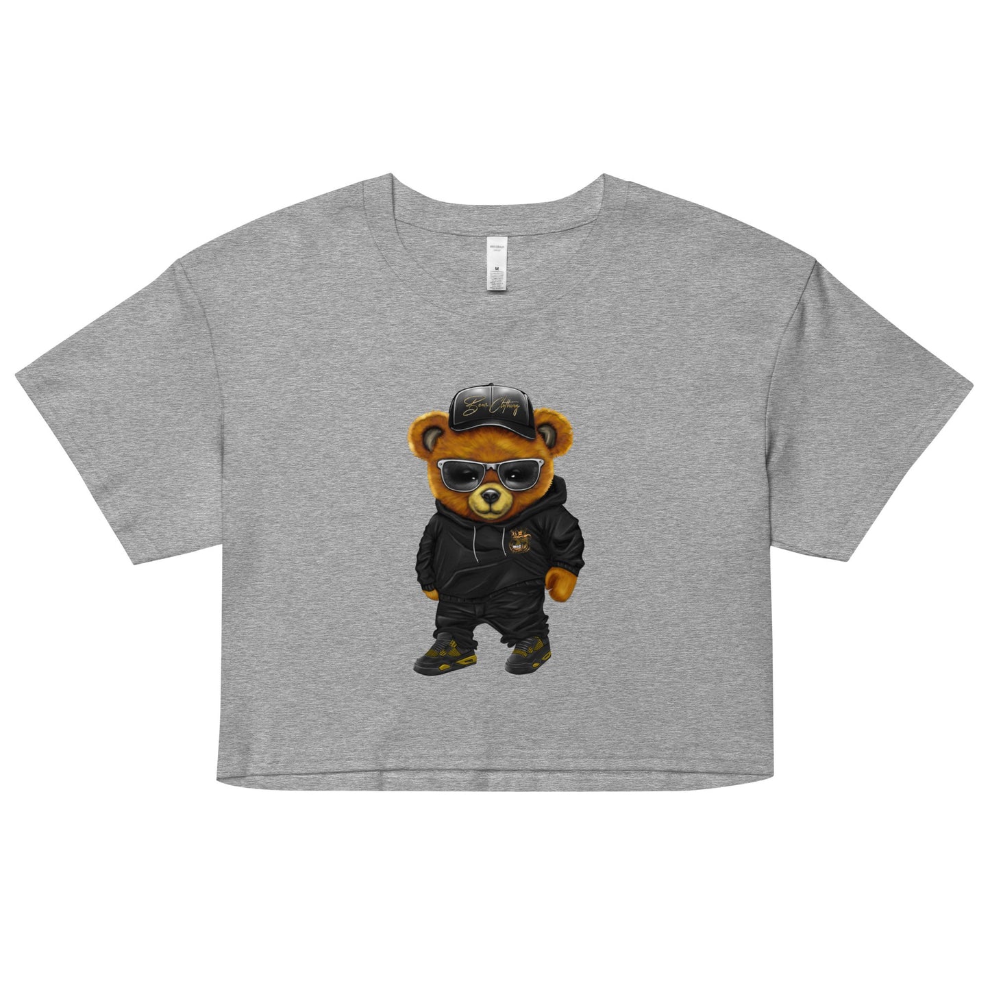 Wrapped In His Worth Honey Bear Crop Top - Bearclothing