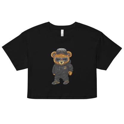 Wrapped In His Worth Honey Bear Crop Top - Bearclothing