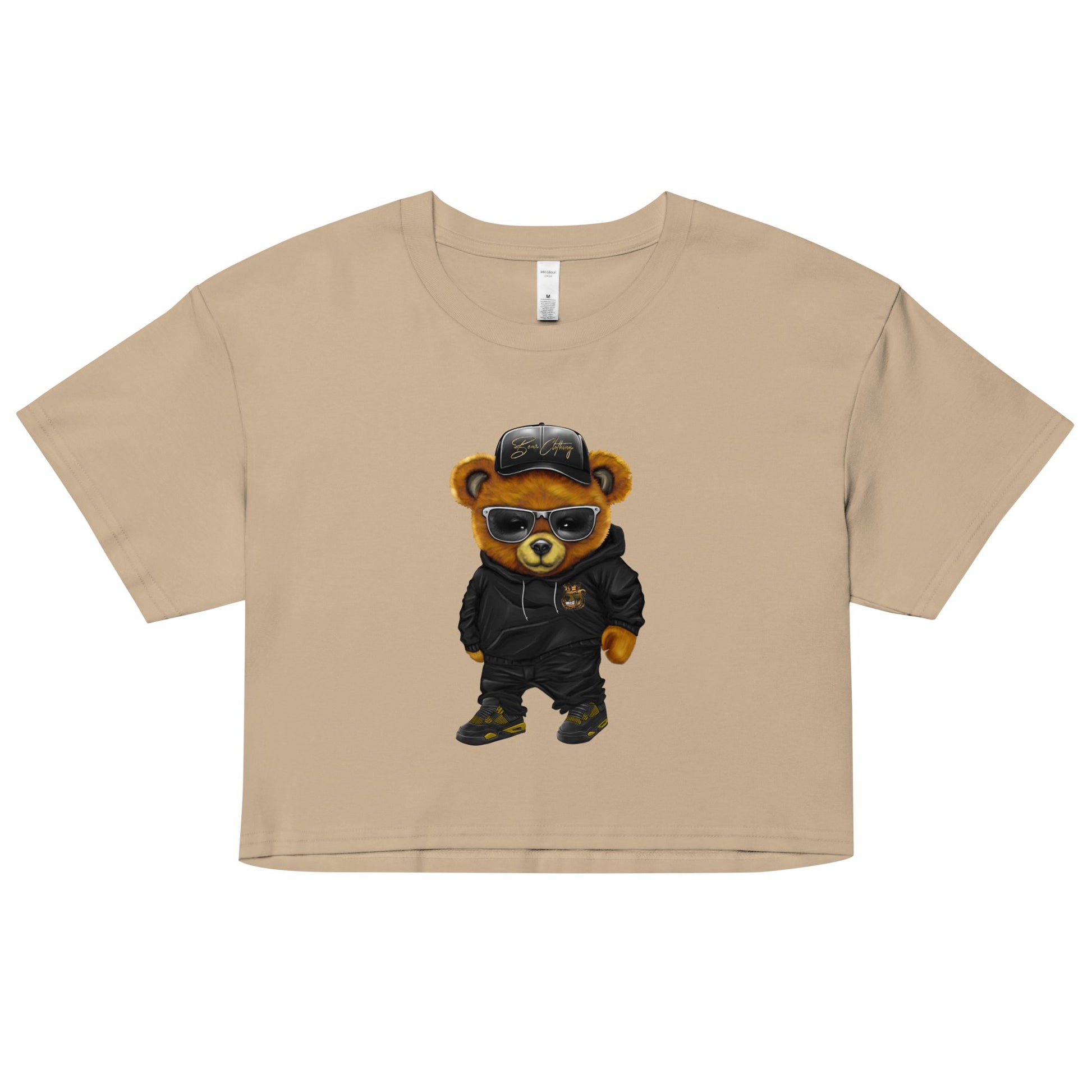 Wrapped In His Worth Honey Bear Crop Top - Bearclothing